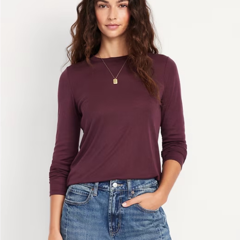 Old Navy Maroon Ribbed Top